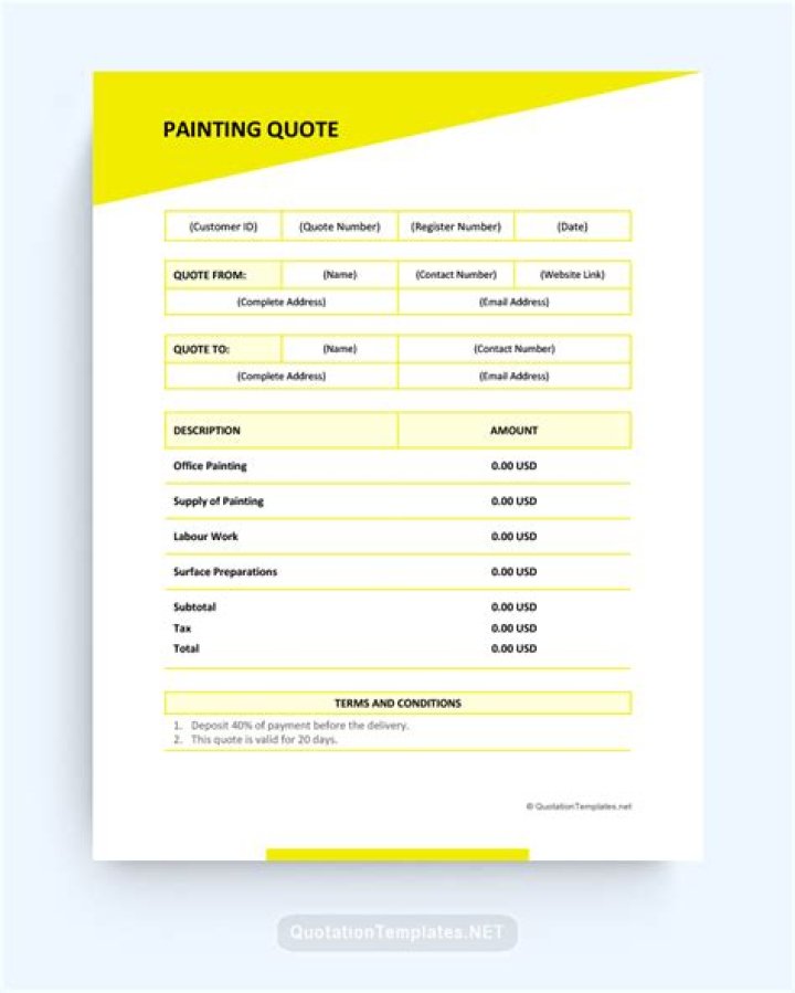 How do you quote a paint job?