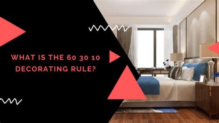 What is the 60-30-10 decorating rule?